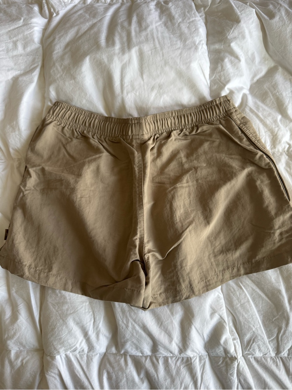 TNA Tan Athletic Elastic-Waist Shorts